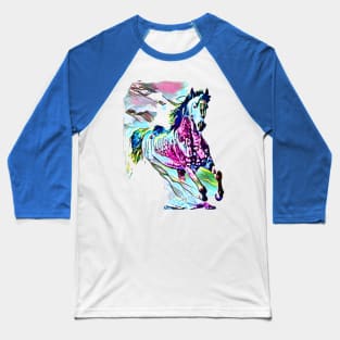 Galloping Paint Horse Baseball T-Shirt